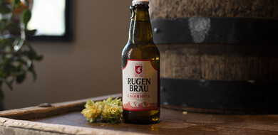 Rugenbräu lager beer with hops